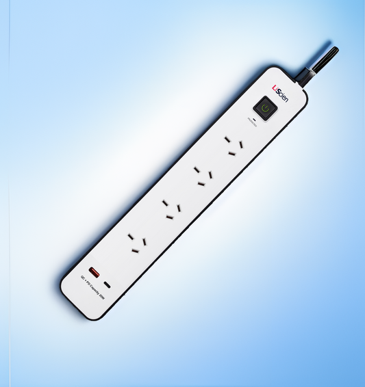 4 A/C AU USB power strip surge protector SP04CA