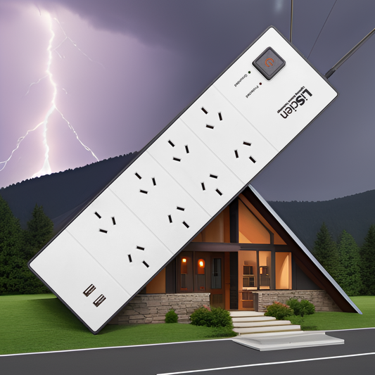 8 A/C Australia USB power strip surge protector with 2 USB SP08CA